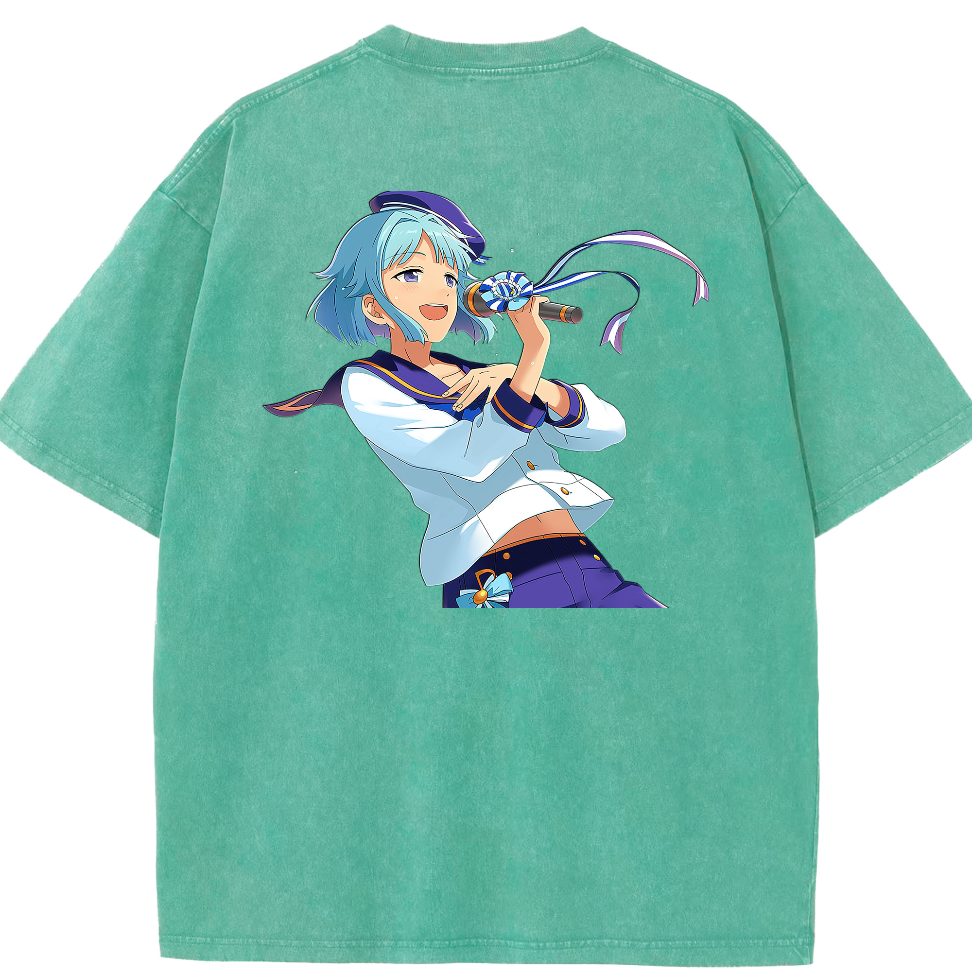 （画像用） あんさんぶるスターズ! Ensemble Stars 綿100% ヴィンテージ風 半袖Tシャツ（背面プリント）